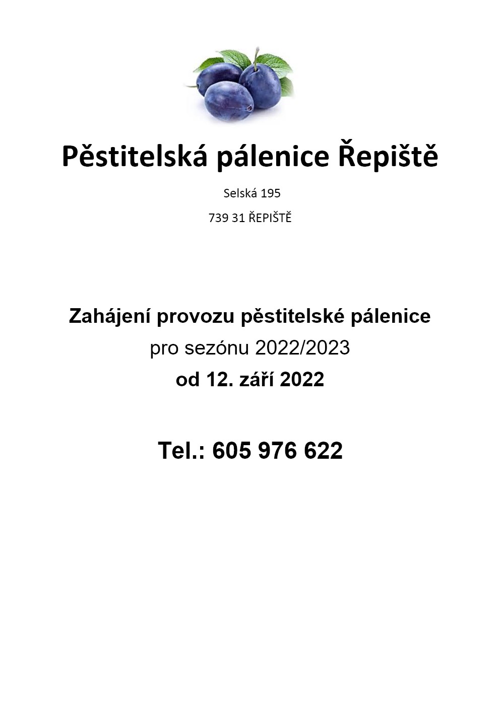 Pěstitelská pálenice Řepiště 1