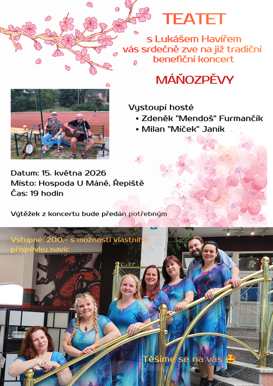 Plakát na MÁŇOZPĚVY 15. 5. 2026 II. verze 20260328 205646 0000